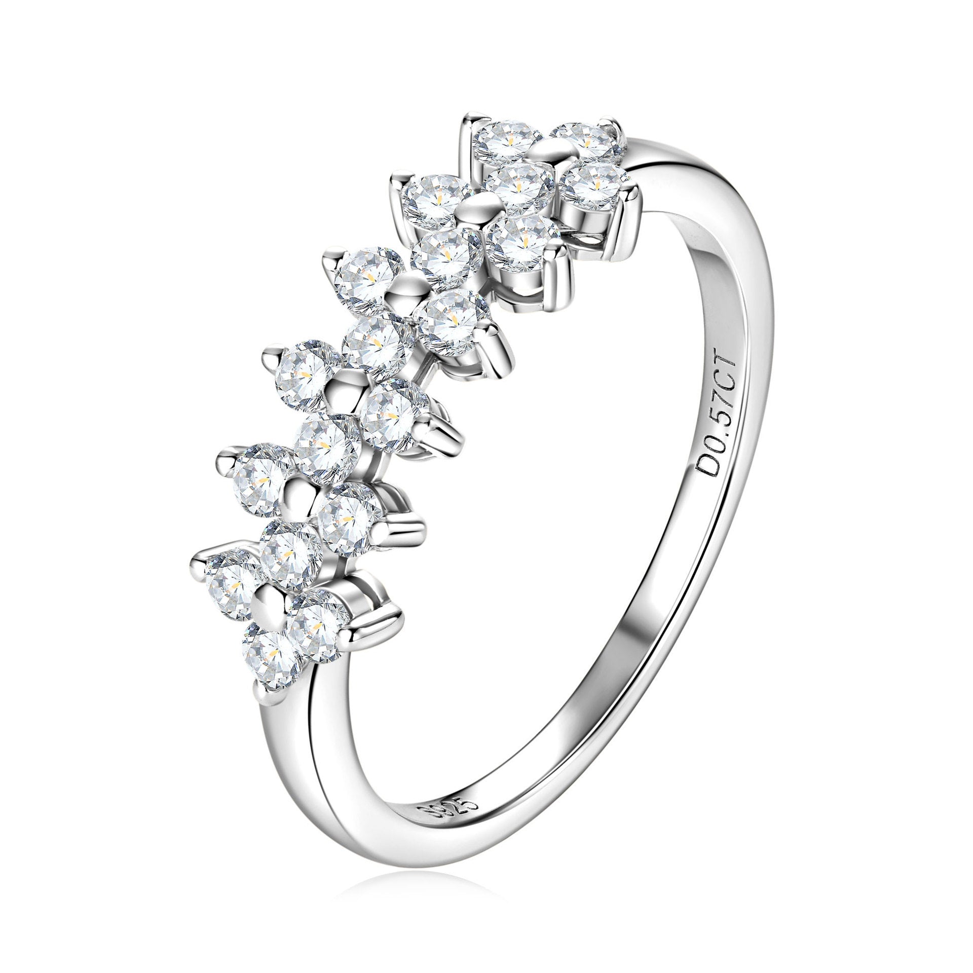 Moissanite S925 Sterling Silver Ring Niche Advanced Sense