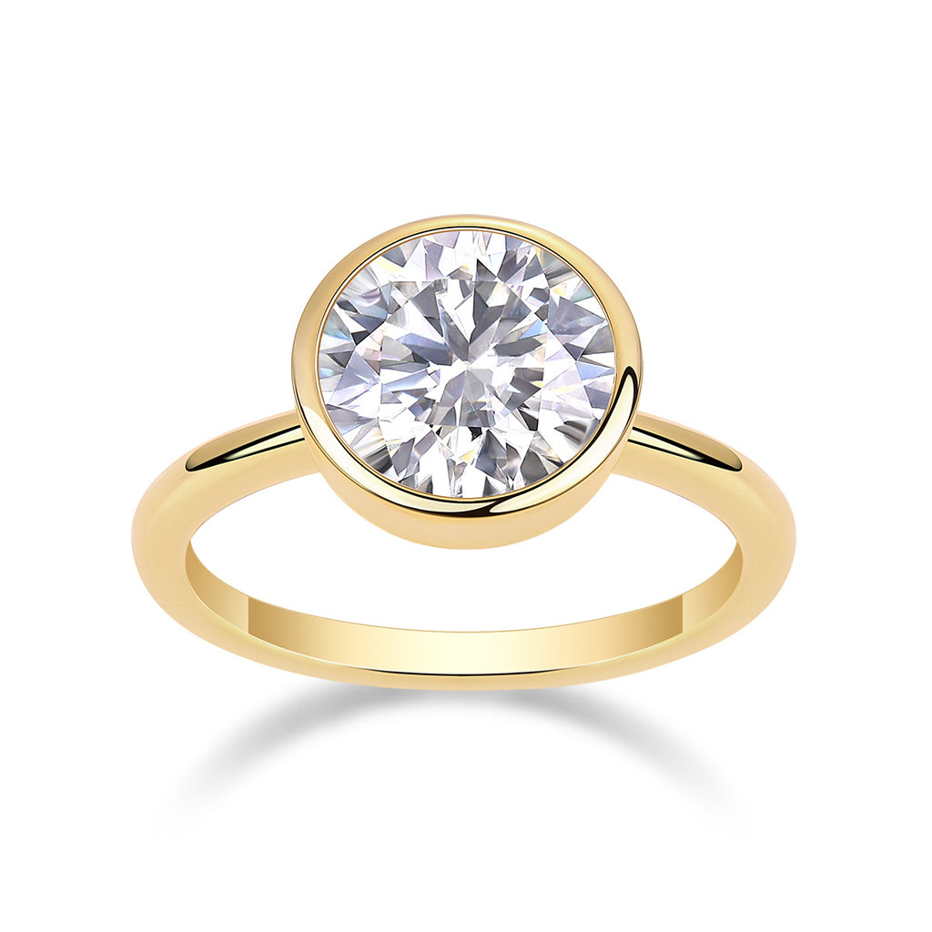 Time Bubble Large Diamond Ring Luxury Fashion Set Moissanite Silver Ring