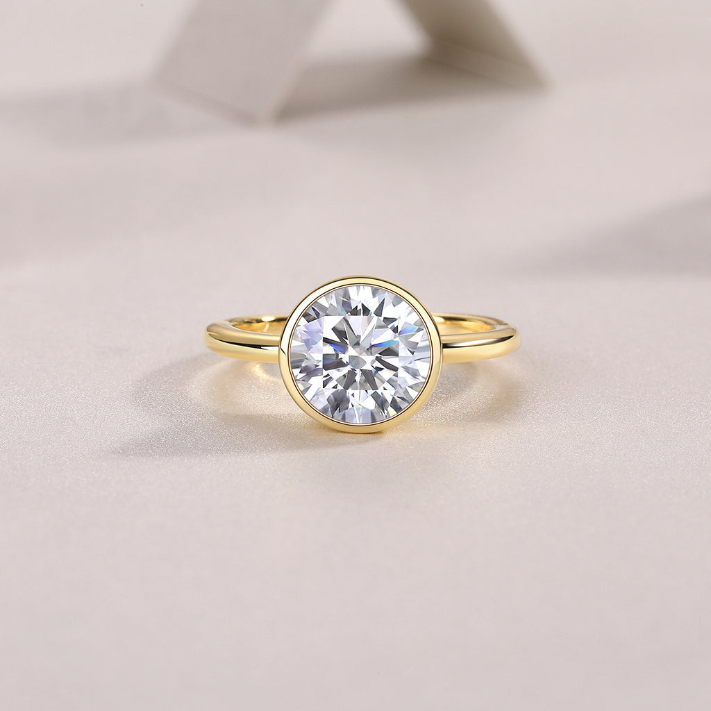 Time Bubble Large Diamond Ring Luxury Fashion Set Moissanite Silver Ring