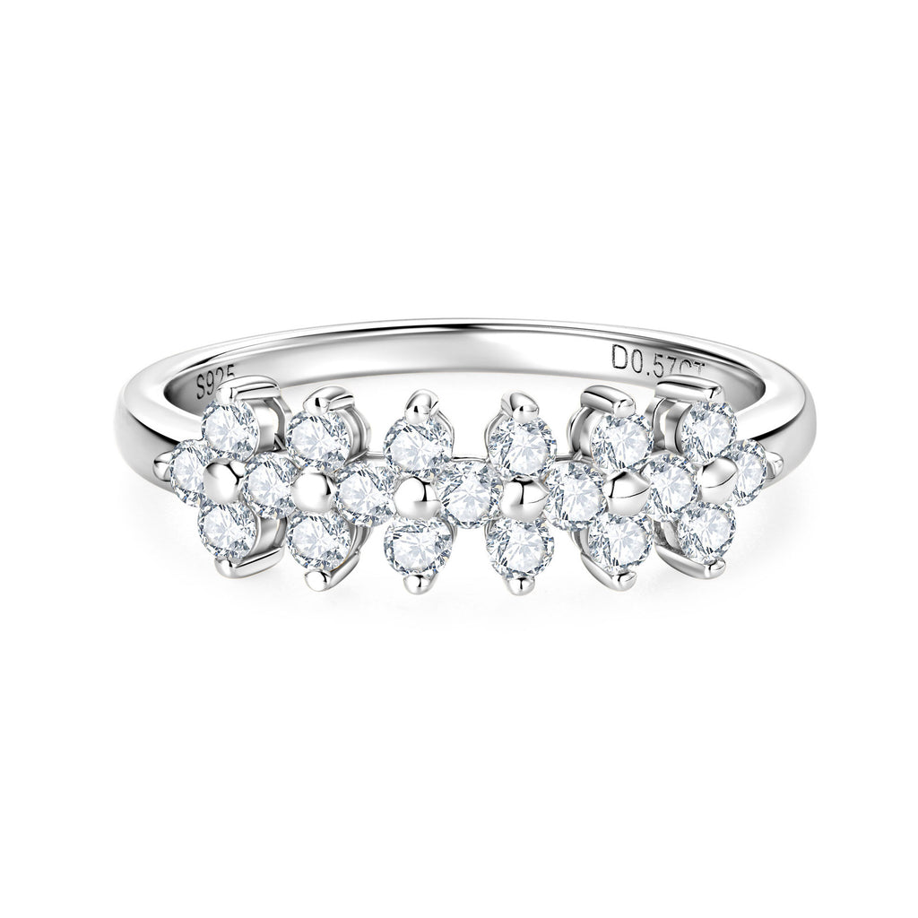 Moissanite S925 Sterling Silver Ring Niche Advanced Sense