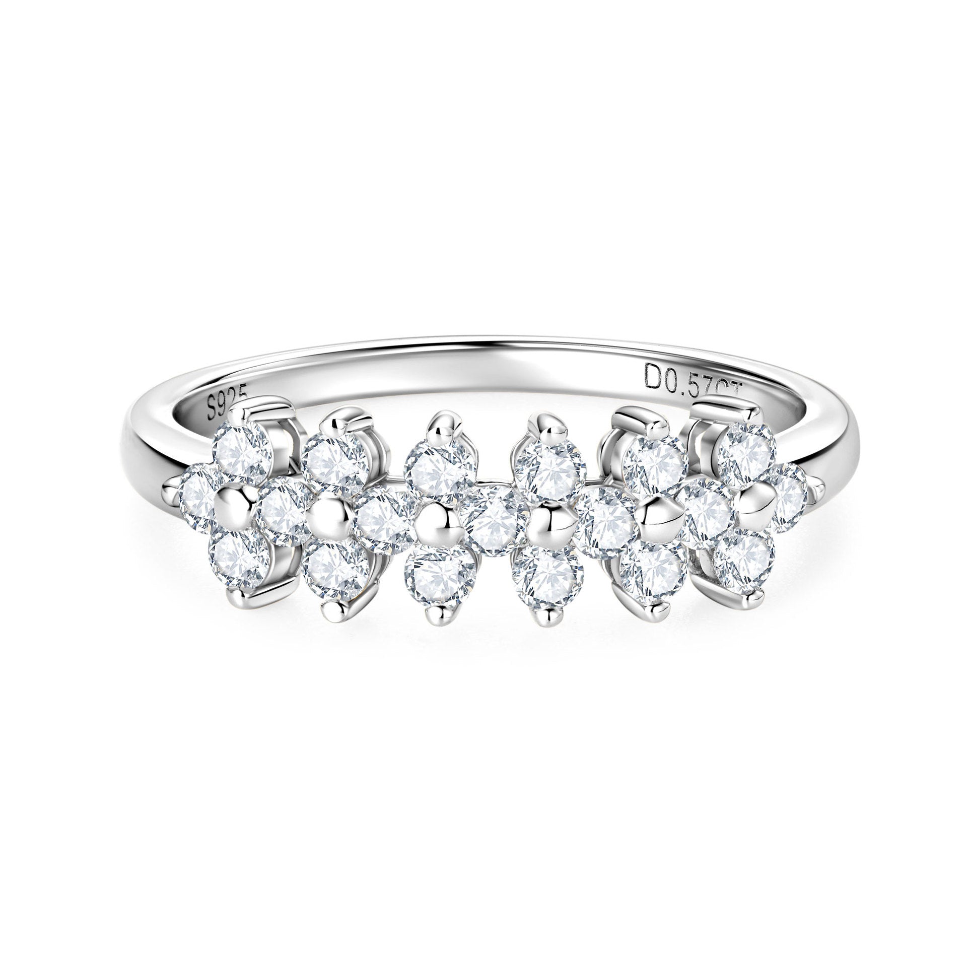 Moissanite S925 Sterling Silver Ring Niche Advanced Sense